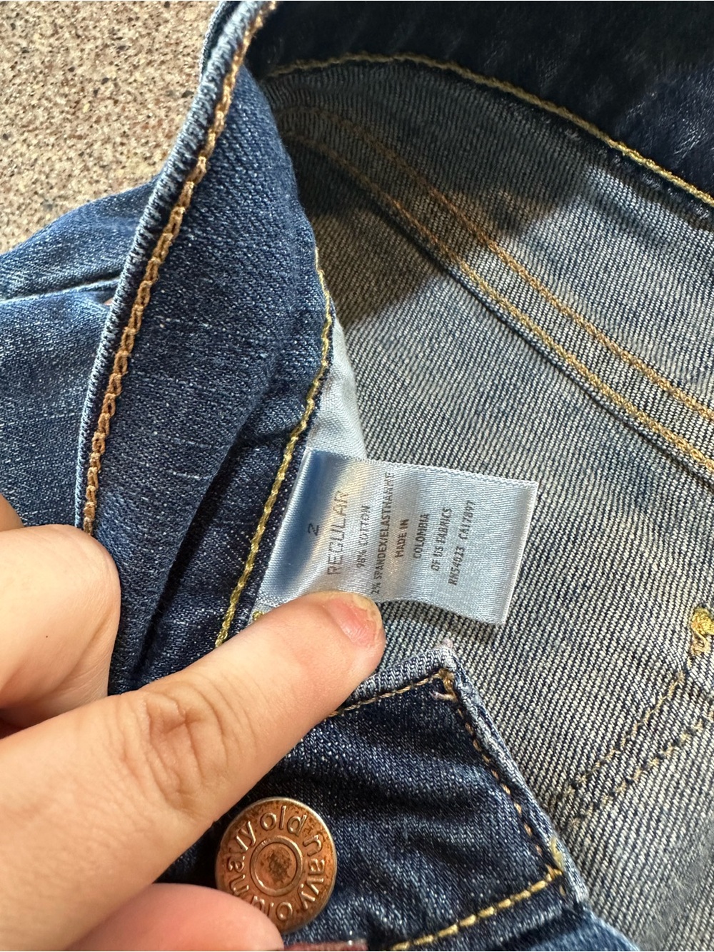 Old Navy Women's Dark Blue Boot-Cut Jeans - Picture 3 of 5